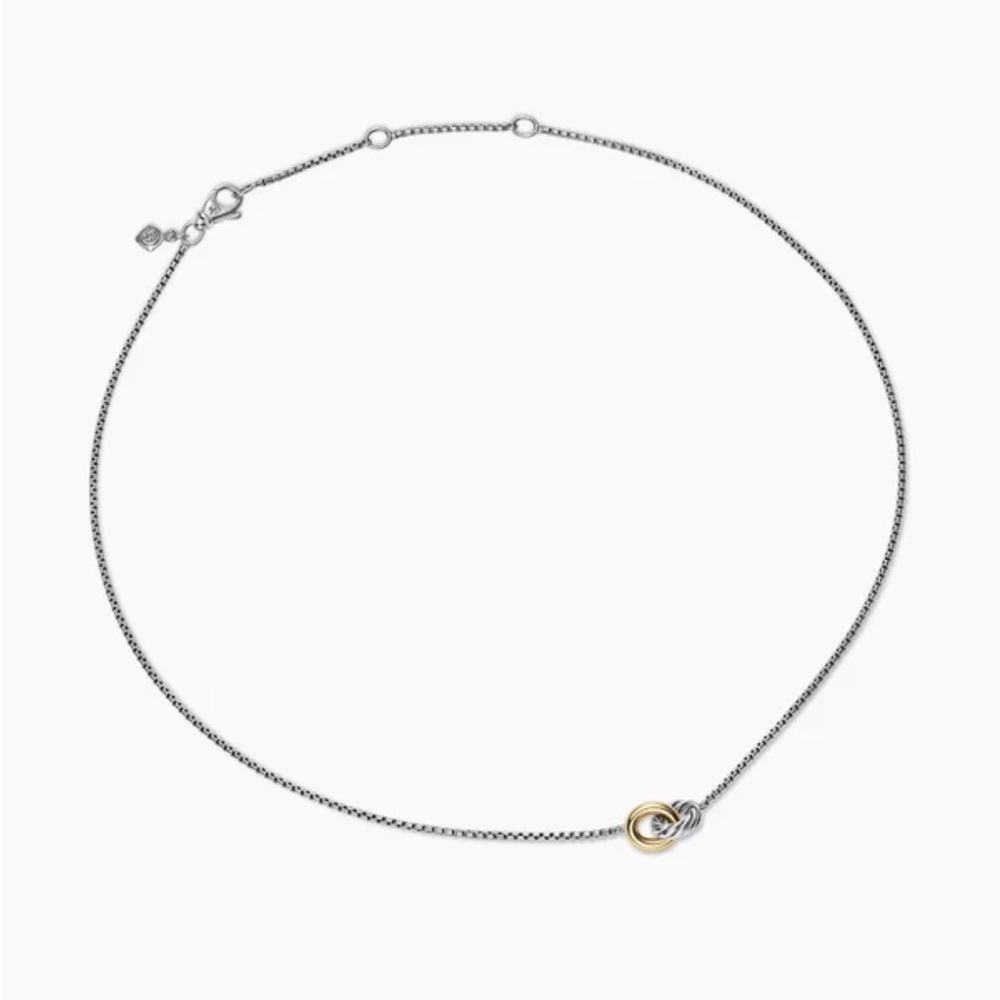 David Yurman PETITE CABLE LINKED NECKLACE
Sterling Silver with gold